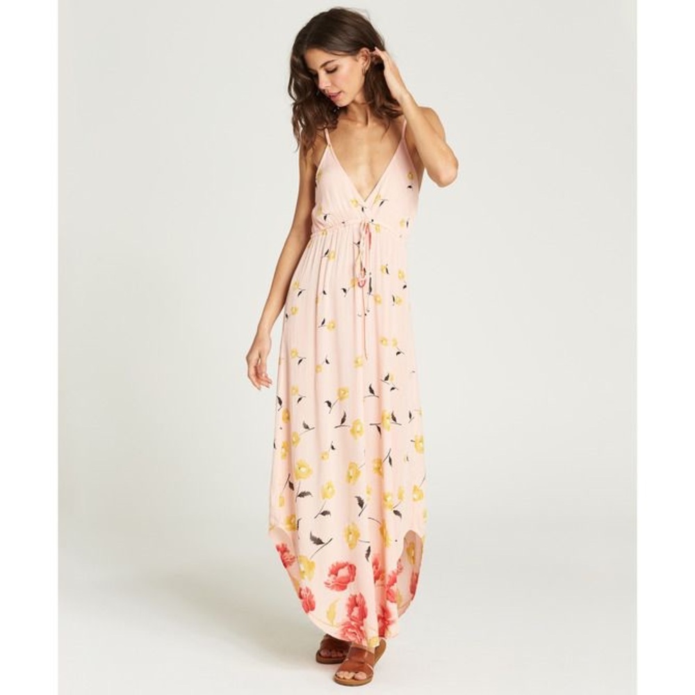 Billabong Light Pink Floral Maxi Dress